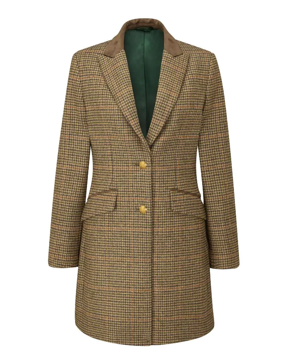 Alan Paine Surrey Mid-Thigh Tweed Coat