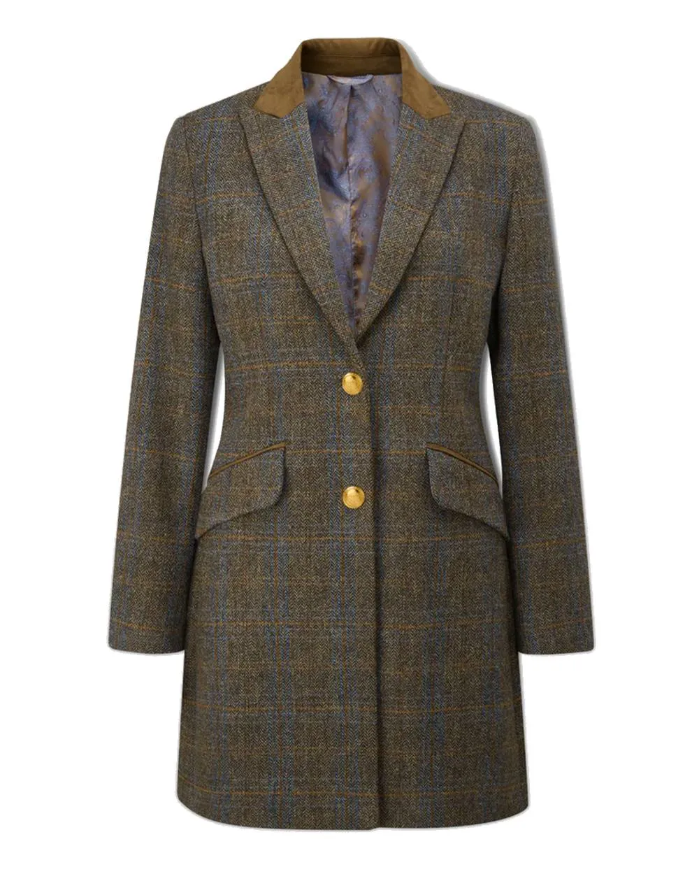 Alan Paine Surrey Mid-Thigh Tweed Coat