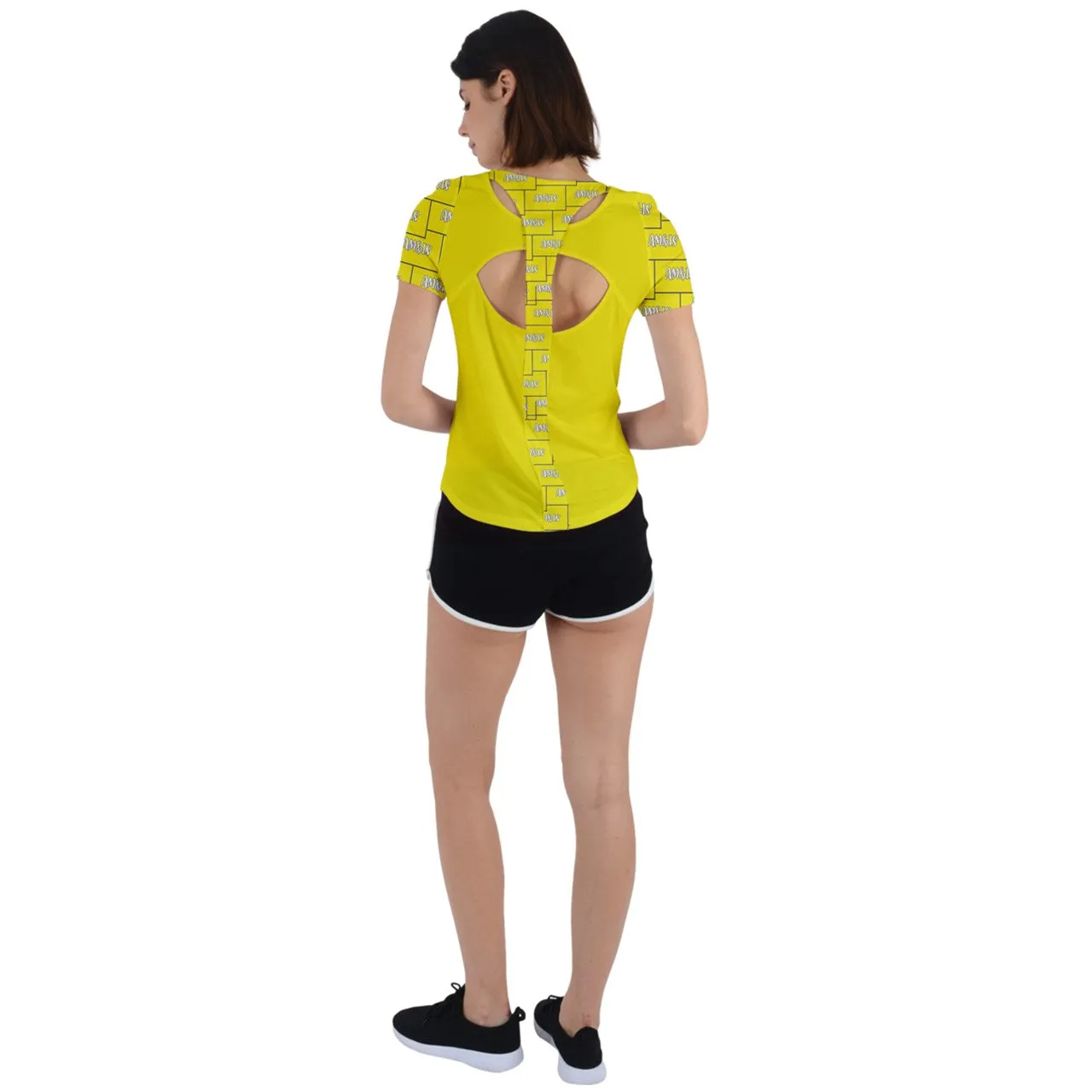 Am&Is Activewear Back Cut Out Sport Tee - 4 colors