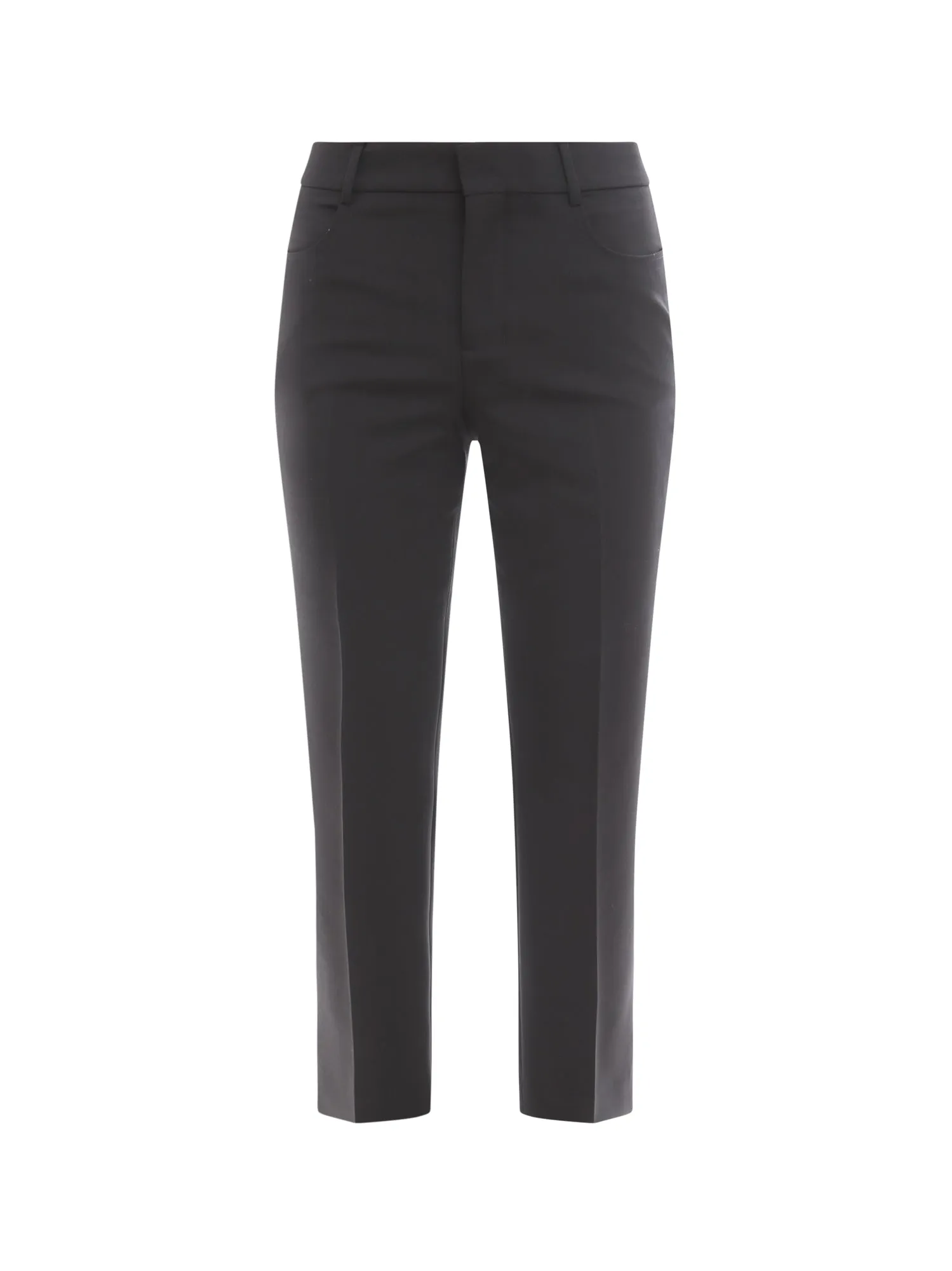 AMI Mid-Rise Cropped Flared Trousers