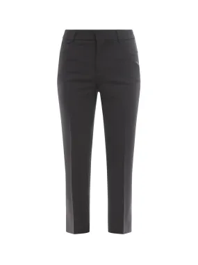 AMI Mid-Rise Cropped Flared Trousers