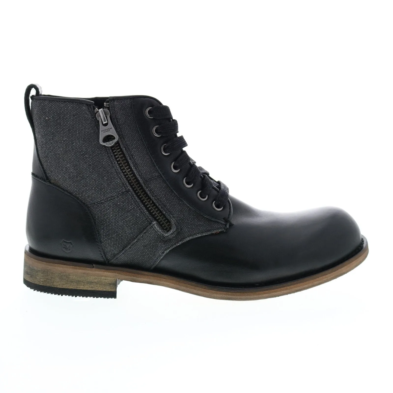 Andrew Marc Forest AMFORSTL-0631 Mens Black Leather Casual Dress Boots