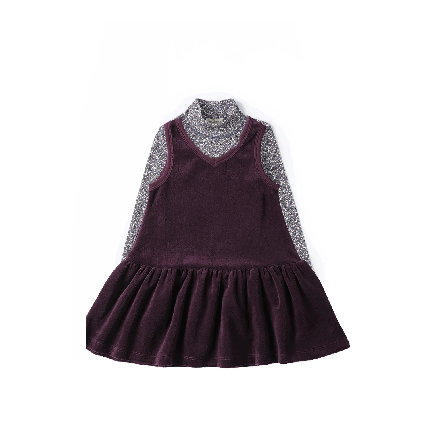 Anecdote Plum Velour V-Neck Jumper