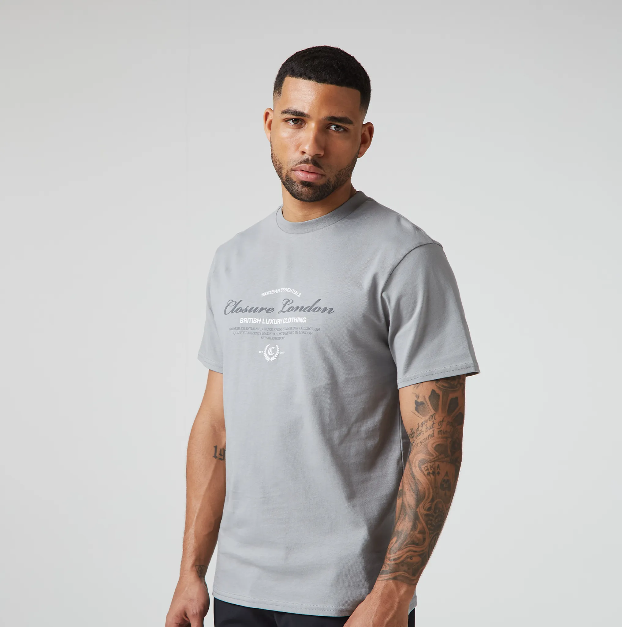 Arch Luxe T-Shirt | Grey