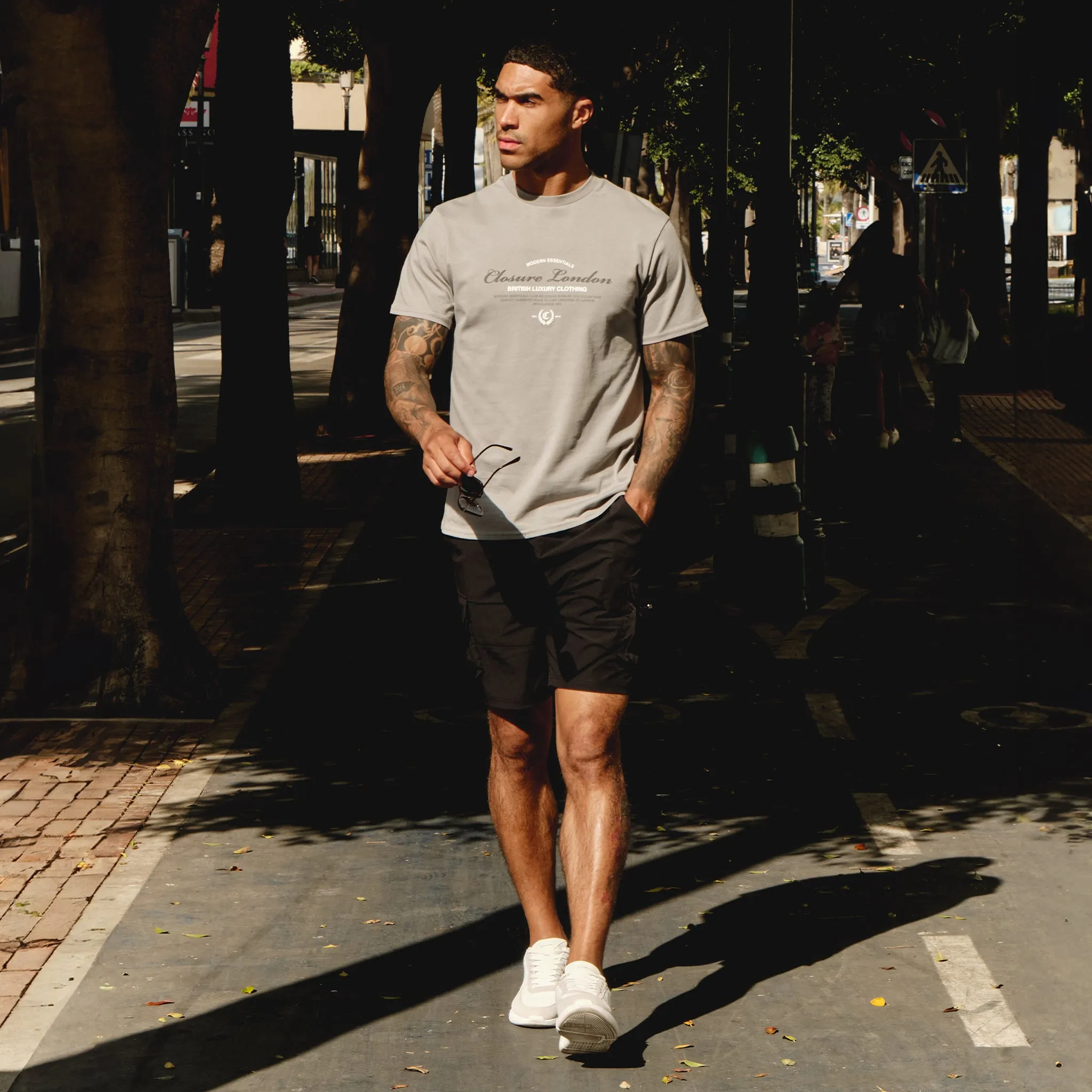 Arch Luxe T-Shirt | Grey