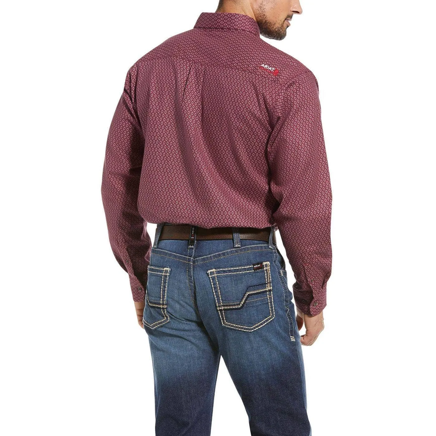 ARIAT - FR - ABBOTT - DURASTRETCH WORK SHIRT - MALBEC -  NFPA/2112 - 70E