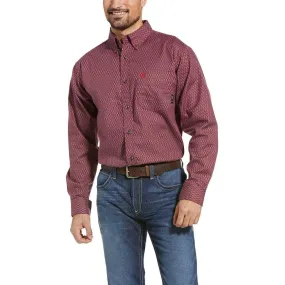 ARIAT - FR - ABBOTT - DURASTRETCH WORK SHIRT - MALBEC -  NFPA/2112 - 70E