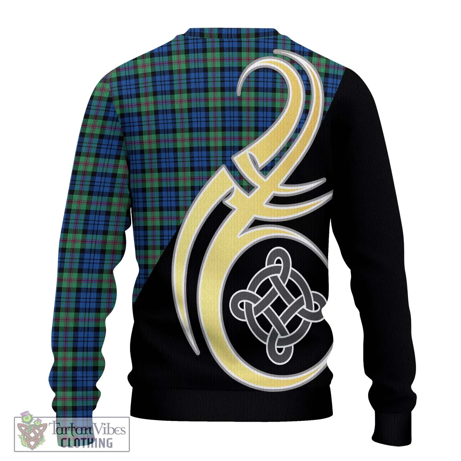 Baird Ancient Tartan Ugly Sweater with Family Crest and Celtic Symbol Style