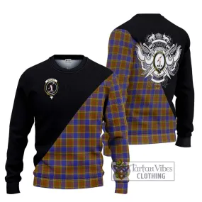 Balfour Tartan Ugly Sweater with Family Crest and Military Logo Style