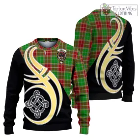 Baxter Modern Tartan Ugly Sweater with Family Crest and Celtic Symbol Style