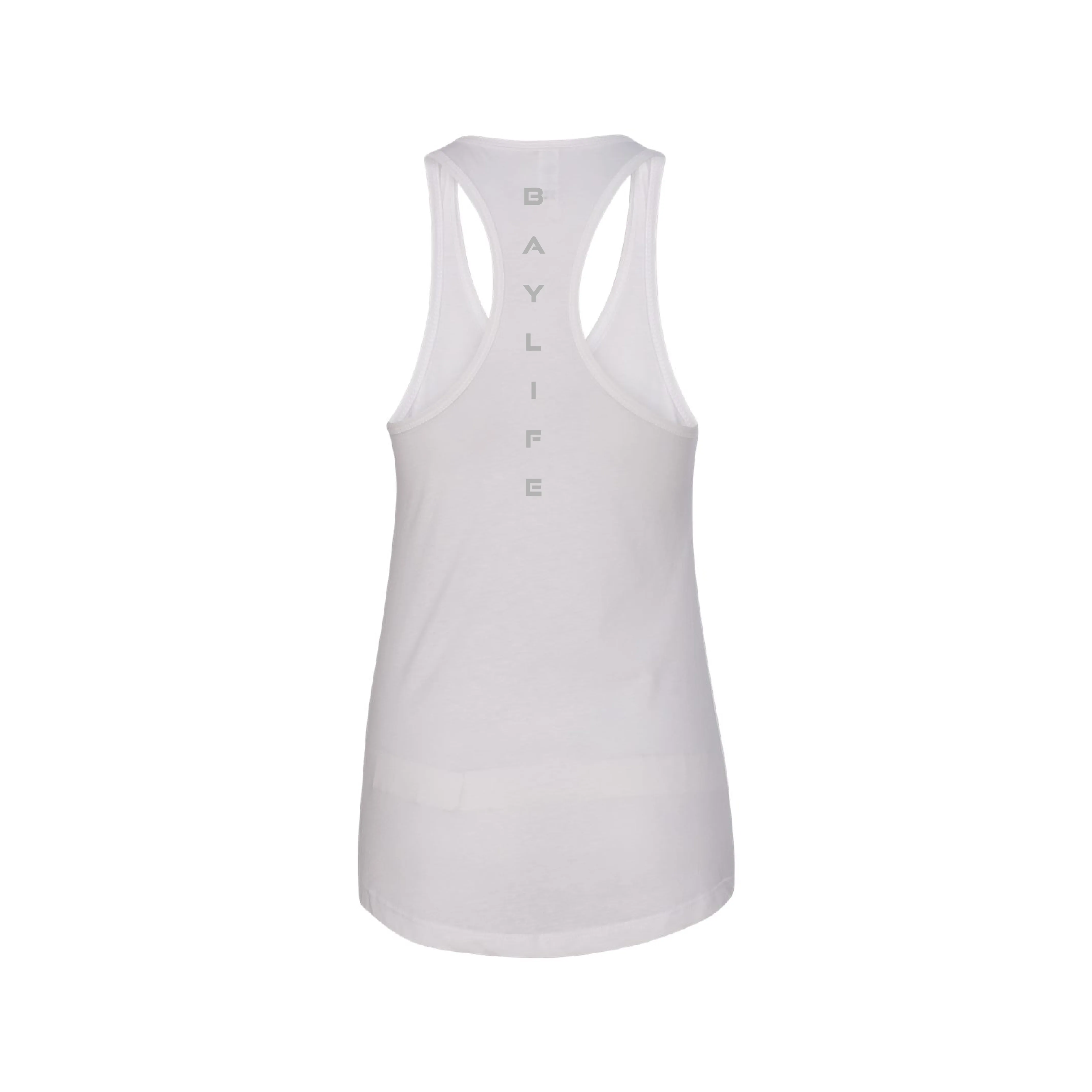 Bay Life Ladies' Racerback Tank Top | White