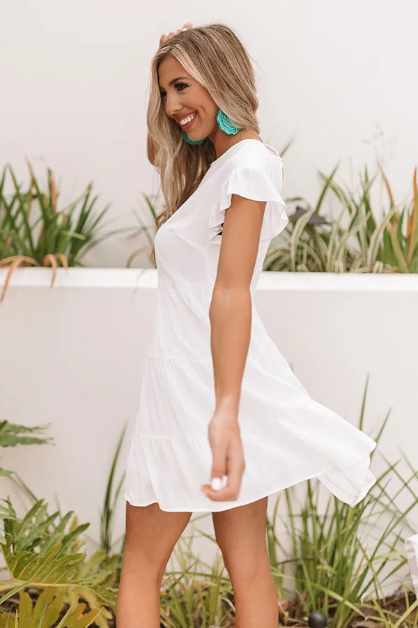 Beach Bungalow Babydoll Dress in White