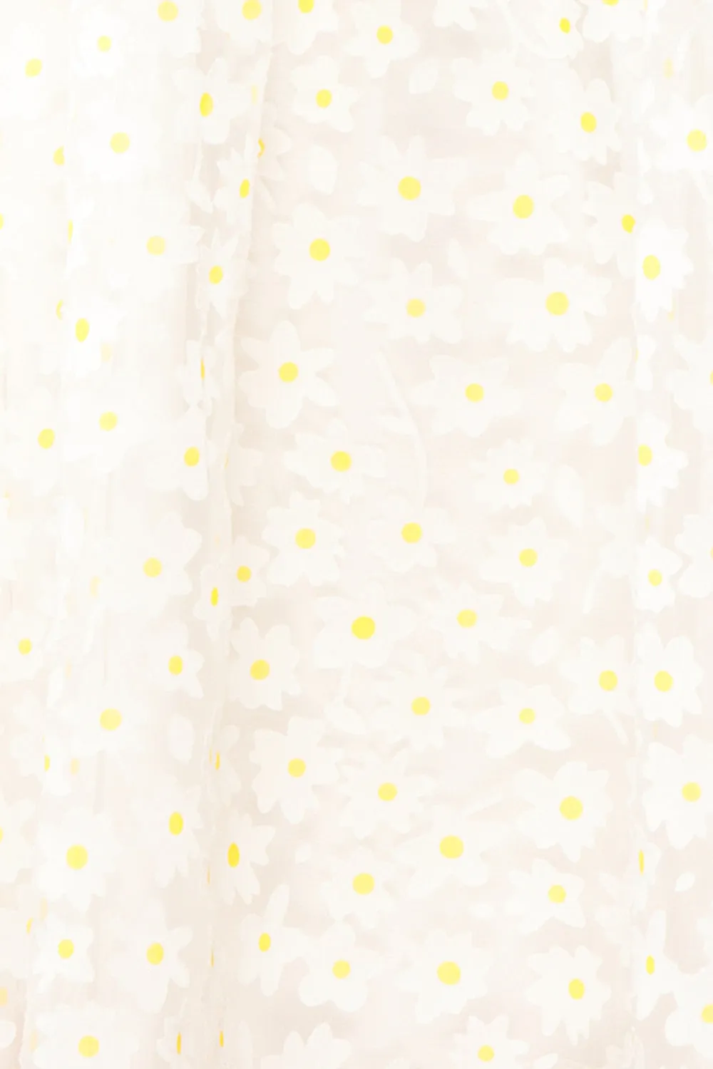 Bina | White Babydoll Dress w/ Daisies