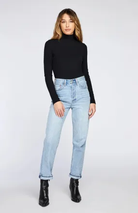 Black Ribbed Turtleneck Noah Top