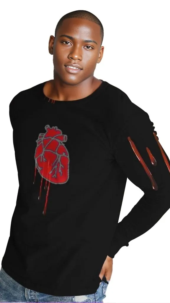 Bleeding Heart Men's Long Sleeve Tee