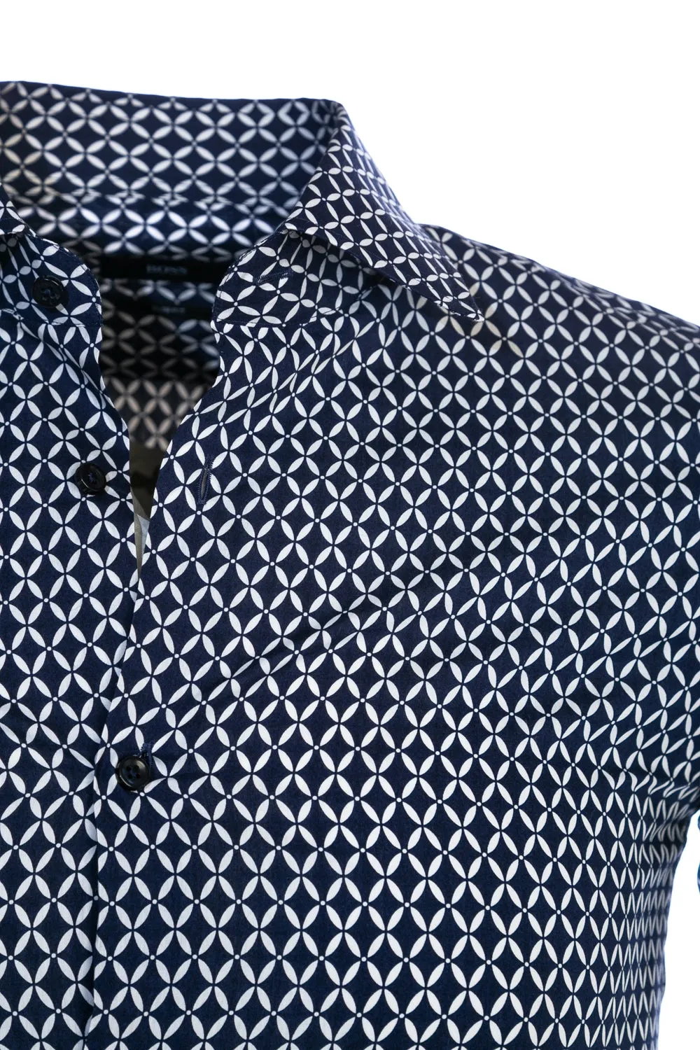 BOSS Jango Print Shirt in Navy Print