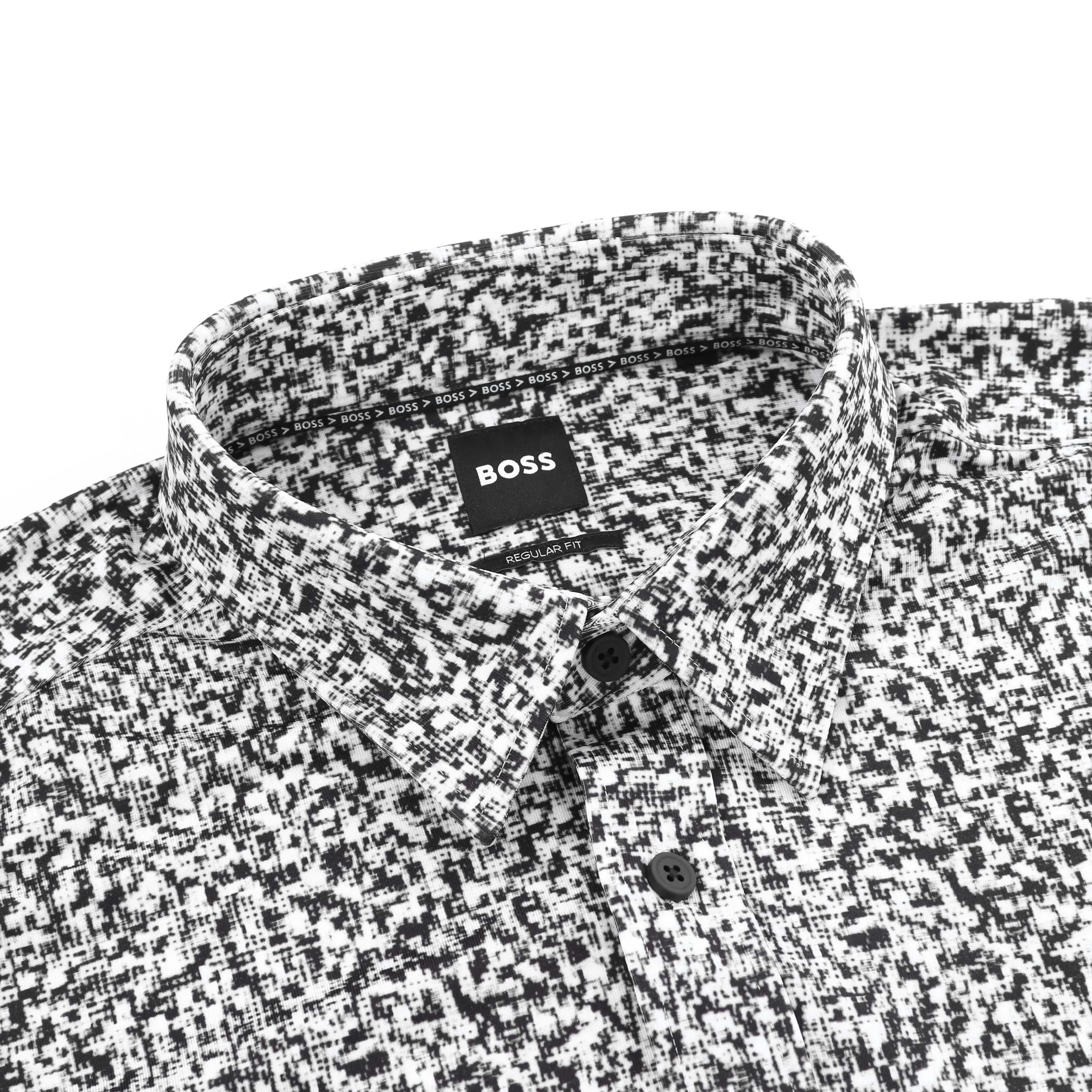 BOSS P Liam Kent C1 234 Shirt in Black and White