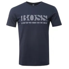 BOSS Tee Pixel T-Shirt in Navy