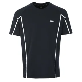 BOSS Tee Tape T Shirt in Dark Blue