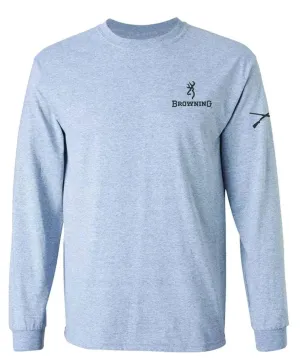 Browning Whitetail Flag (Sport Grey) - Mens Long Sleeve T-Shirt