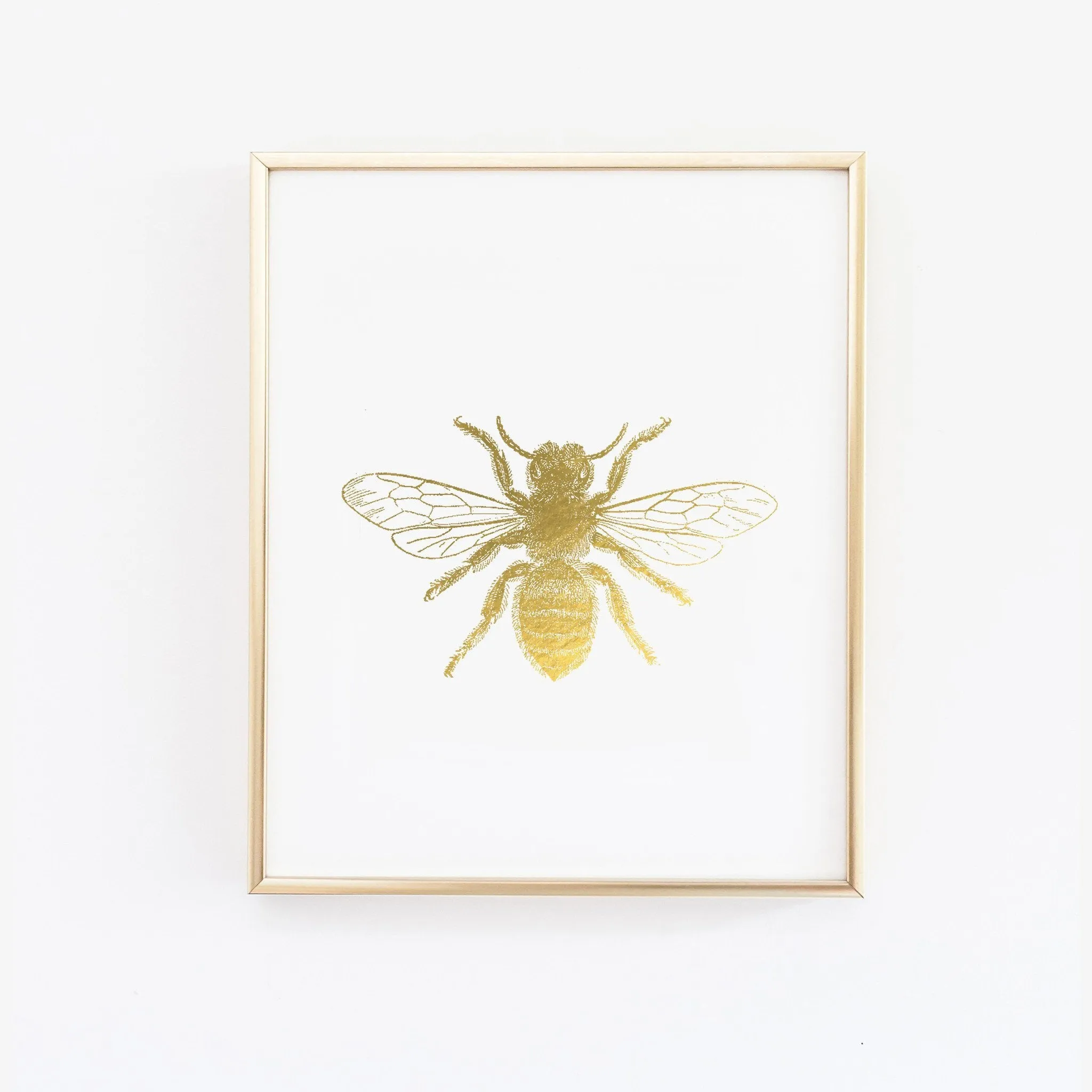 Bumble Bee  - Faux Gold Foil Wall Print