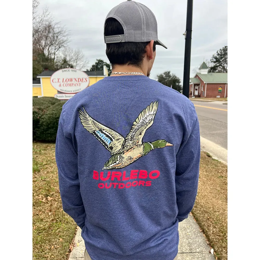 Burlebo Men's Flying Mallard Burlebo Long Sleeve T-Shirt