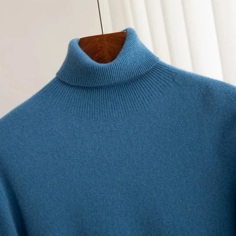 Business wool turtleneck sweater