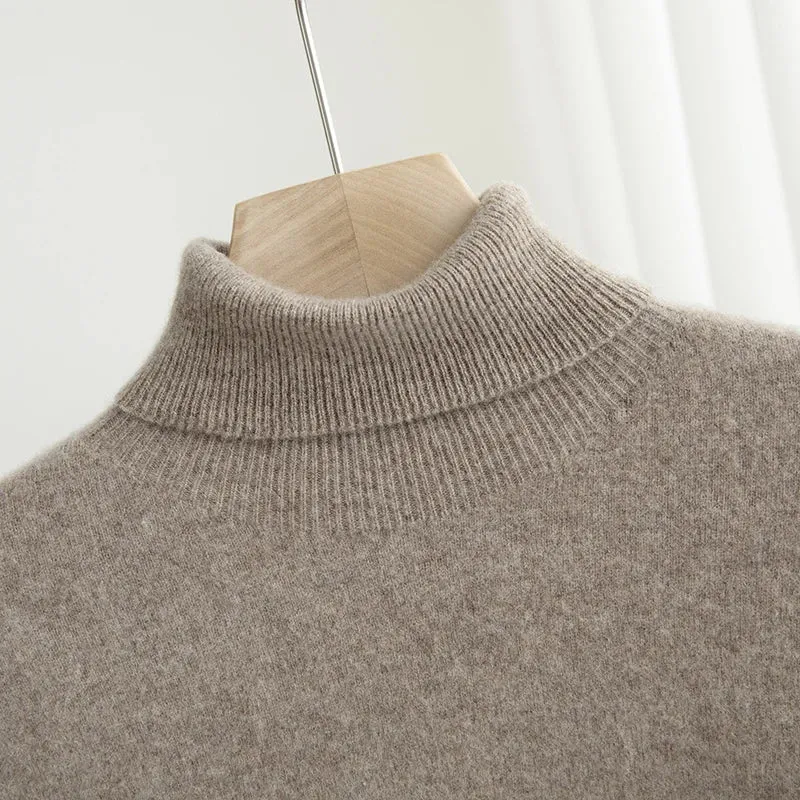 Business wool turtleneck sweater