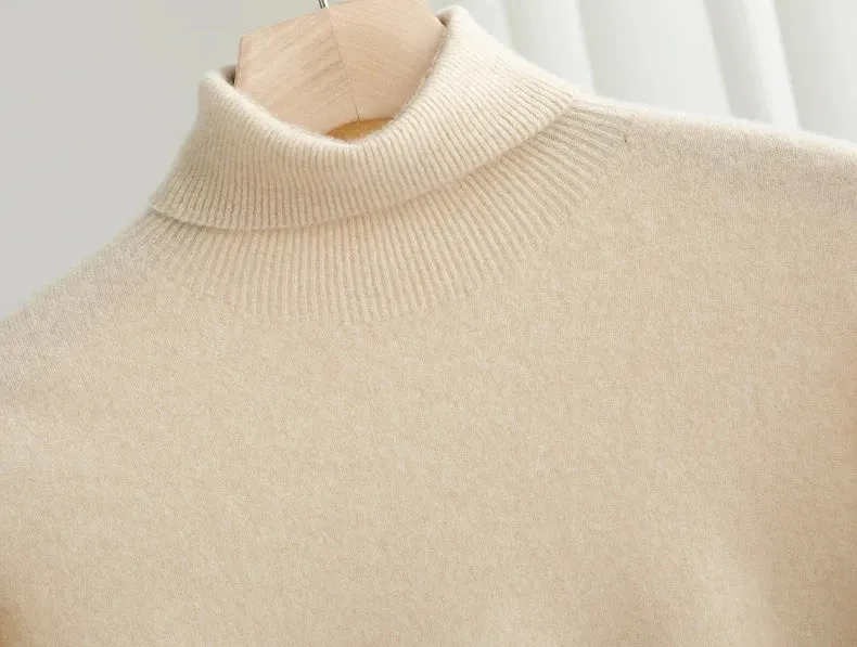 Business wool turtleneck sweater