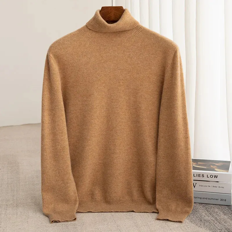 Business wool turtleneck sweater