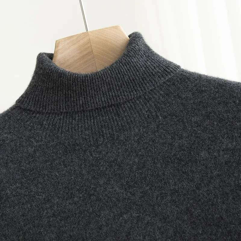 Business wool turtleneck sweater