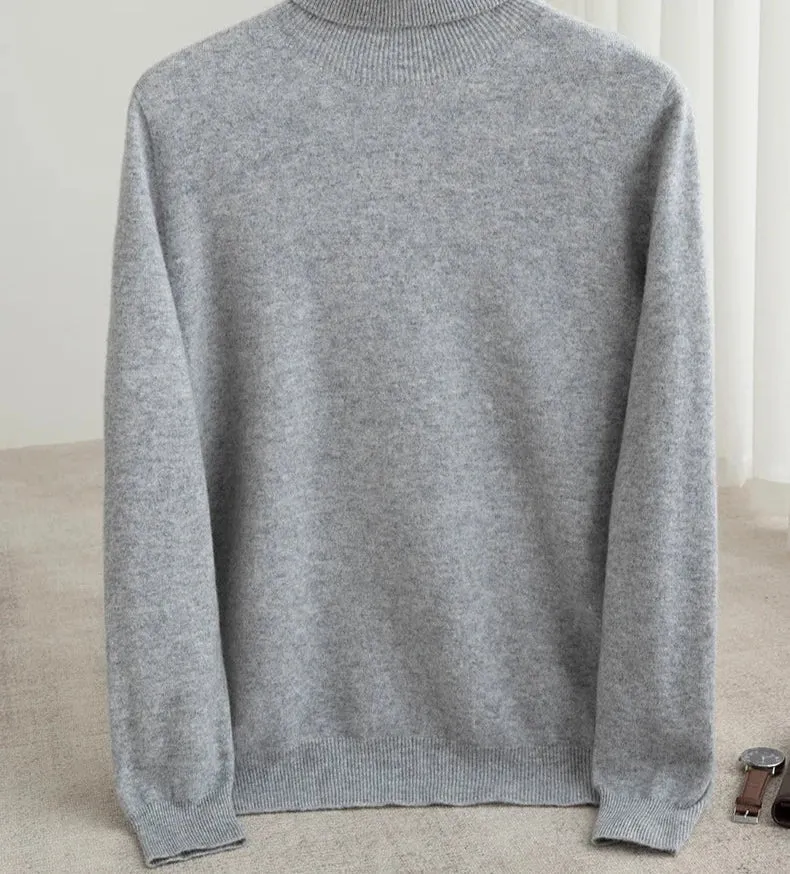 Business wool turtleneck sweater