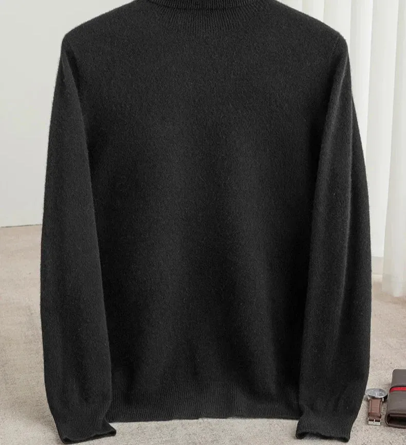 Business wool turtleneck sweater