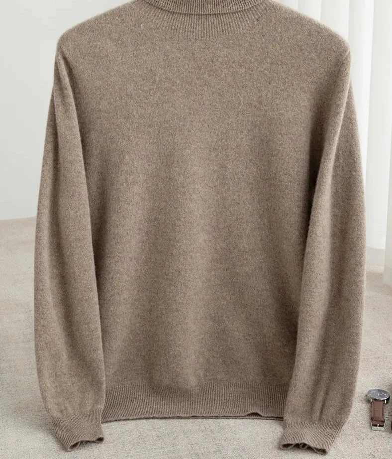 Business wool turtleneck sweater