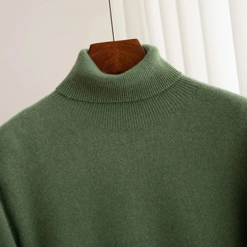 Business wool turtleneck sweater