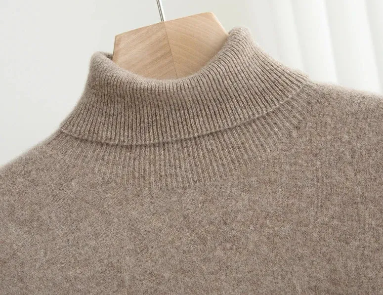 Business wool turtleneck sweater