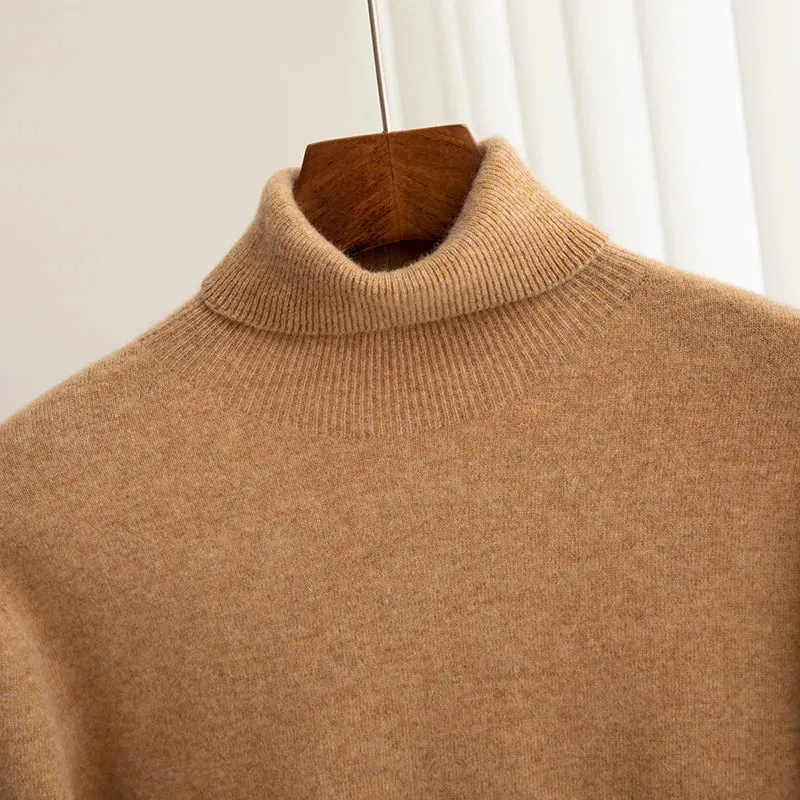 Business wool turtleneck sweater