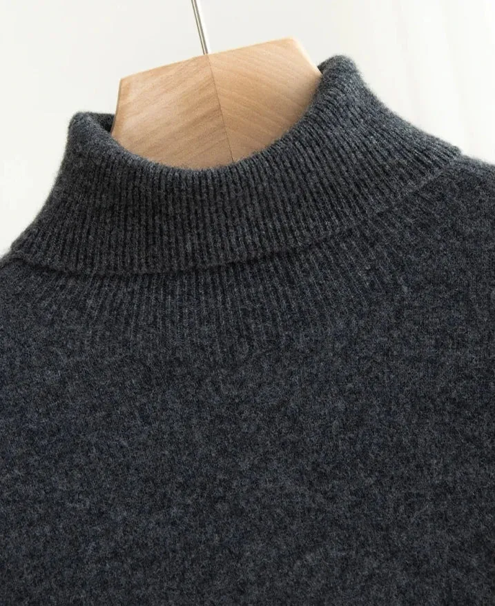 Business wool turtleneck sweater