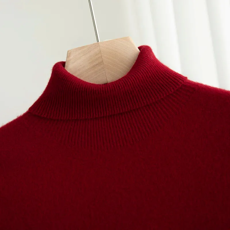 Business wool turtleneck sweater