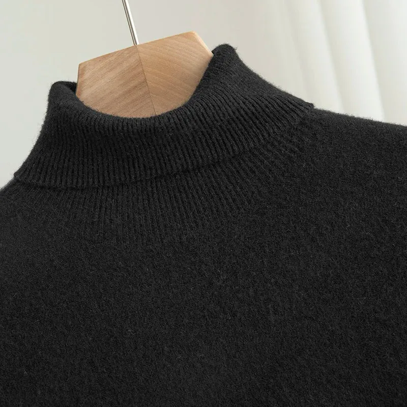 Business wool turtleneck sweater