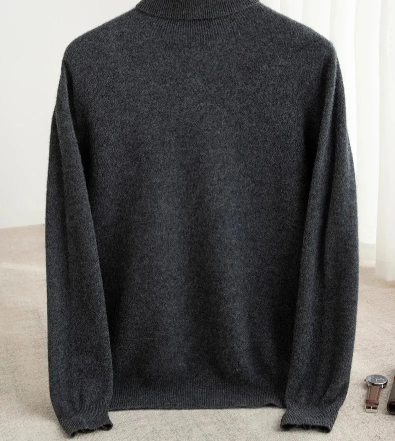 Business wool turtleneck sweater