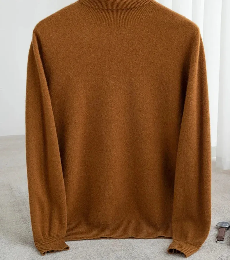 Business wool turtleneck sweater