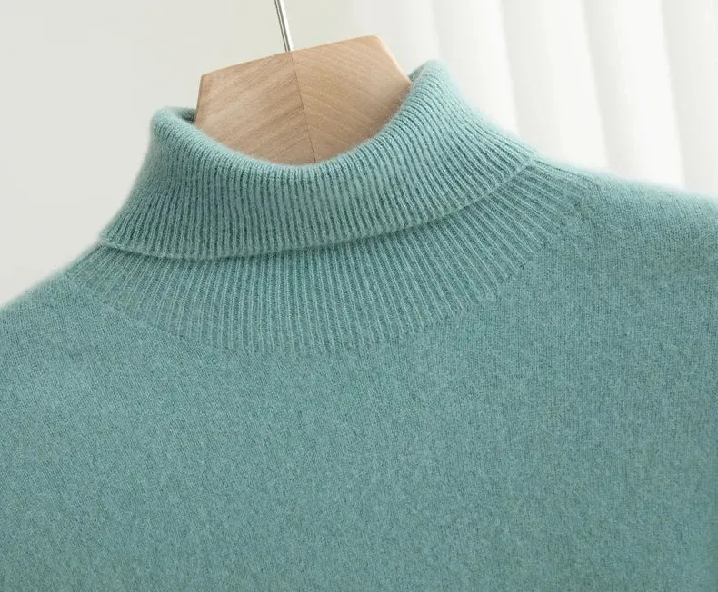 Business wool turtleneck sweater