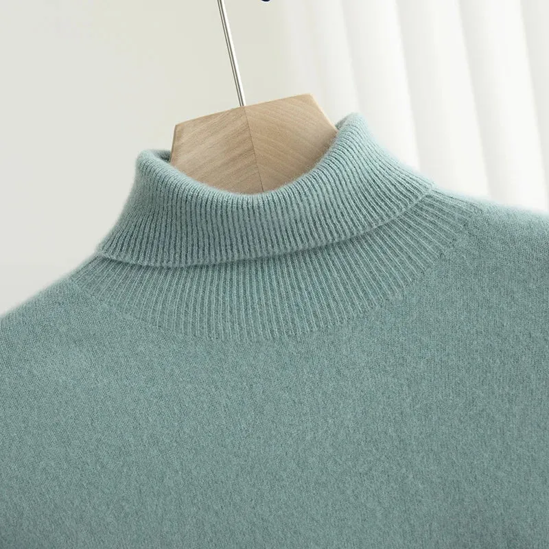 Business wool turtleneck sweater