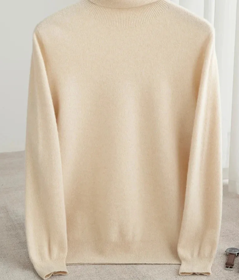 Business wool turtleneck sweater