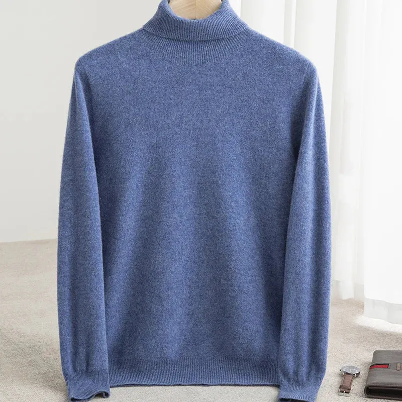 Business wool turtleneck sweater