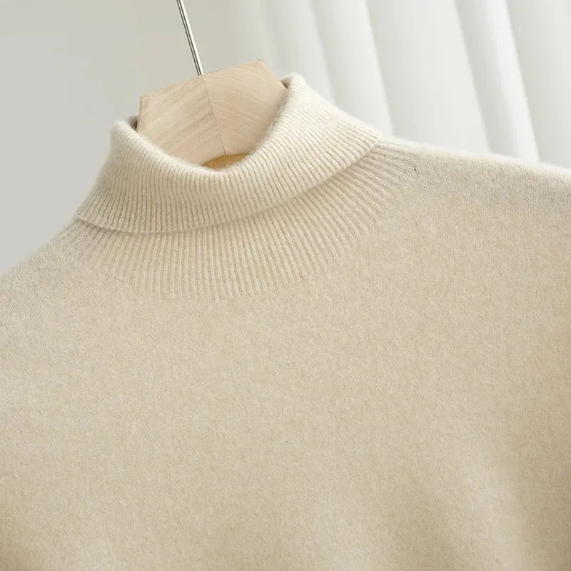 Business wool turtleneck sweater