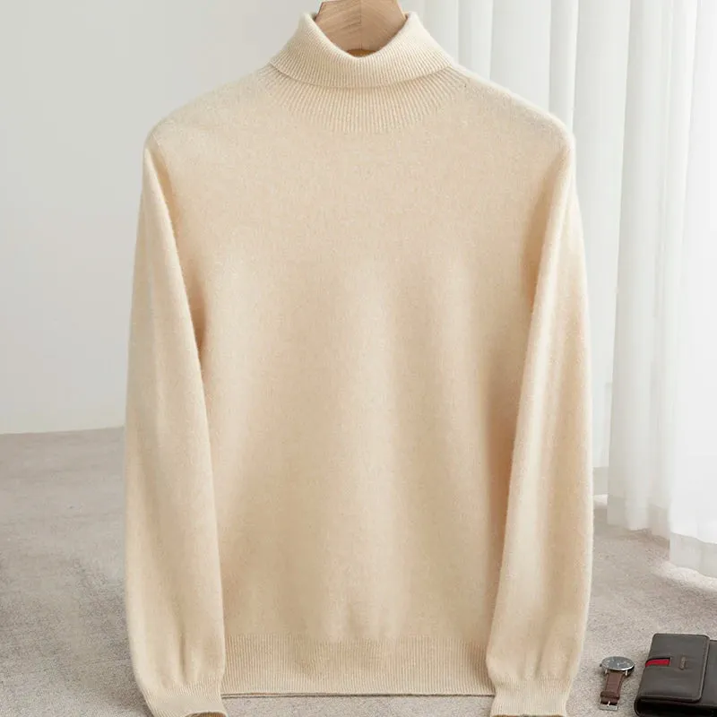 Business wool turtleneck sweater