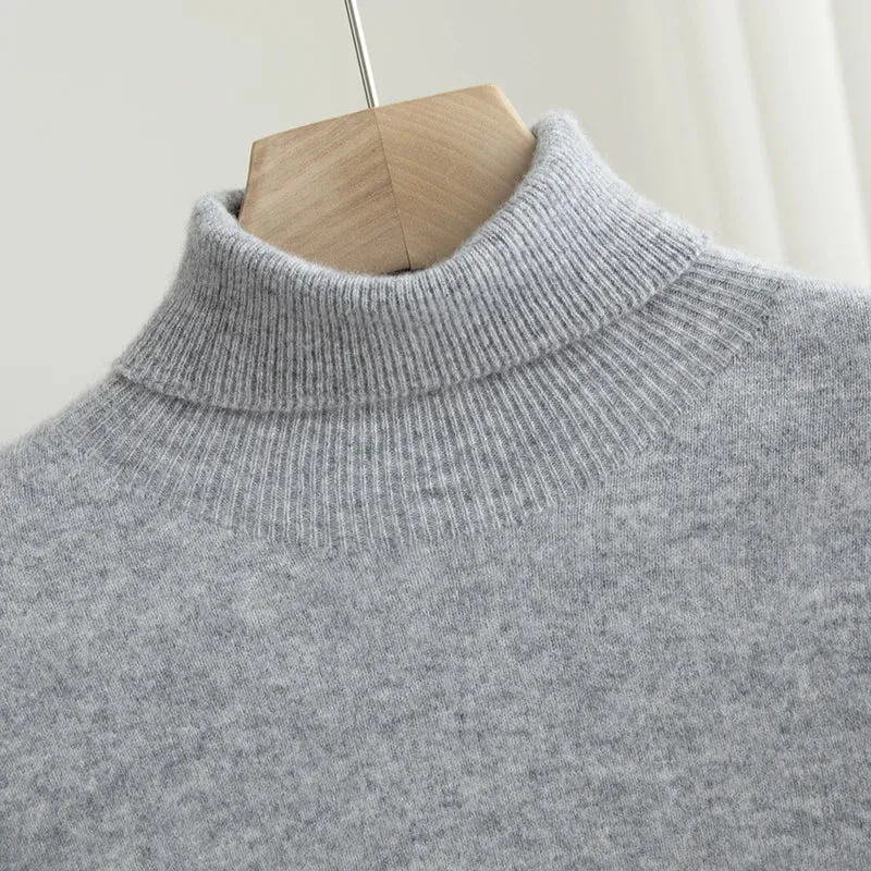 Business wool turtleneck sweater