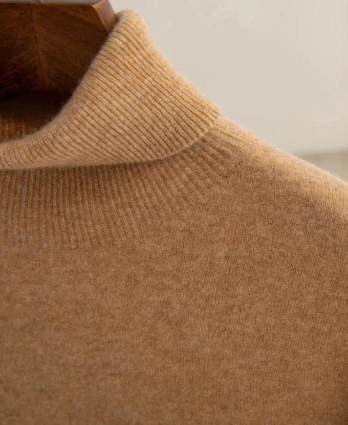 Business wool turtleneck sweater